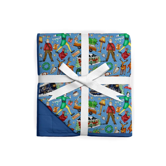 Classic Christmas Films Quilted Bamboo Blanket