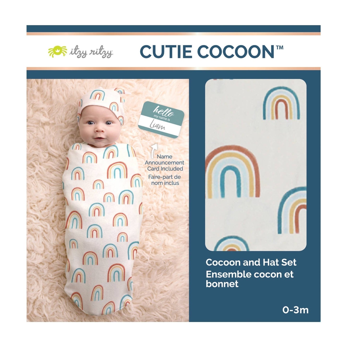 Cutie Cocoon™ Natural rainbow