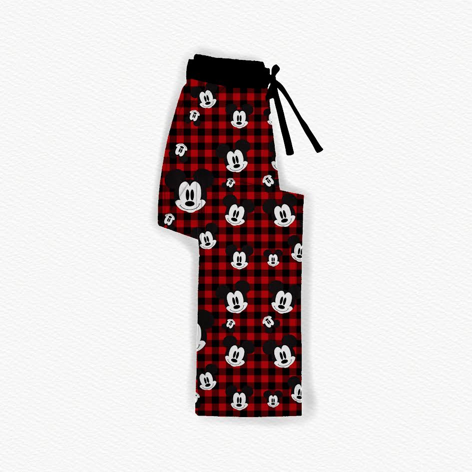 Holiday Mickey Bamboo Adult Straight Leg Style Pants