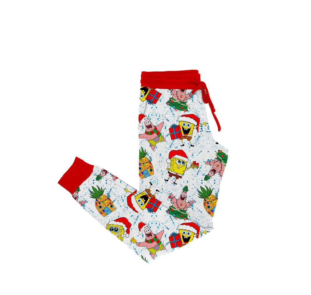 Christmas In Bikini Bottom Bamboo Adult Jogger Style Pants