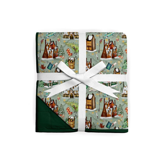 Wizard Christmas Quilted Bamboo Blanket