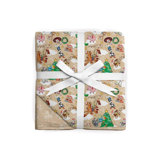 Toys Christmas Quilted Bamboo Blanket
