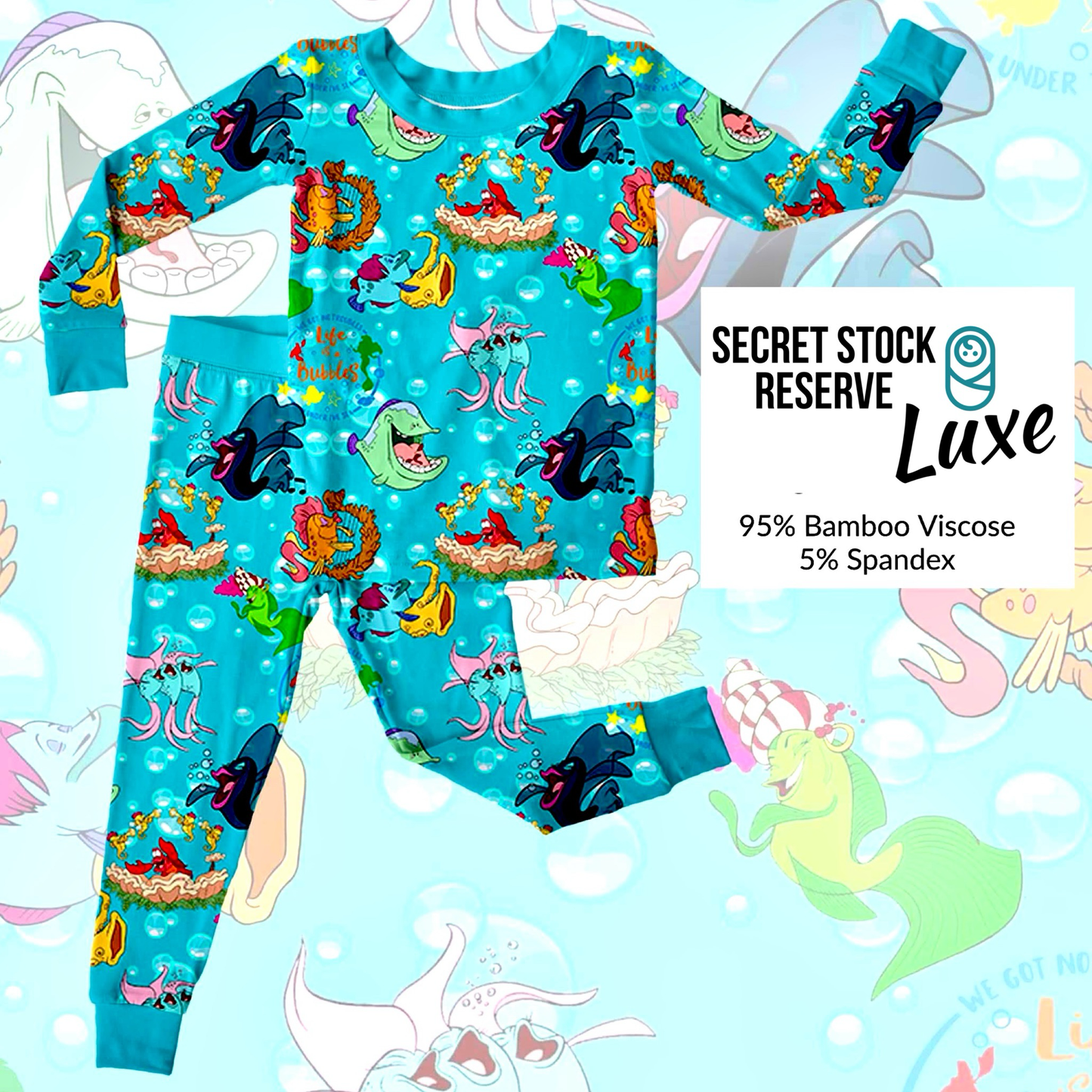 Bubbles Bamboo Long Sleeve Two Piece Pajama Set