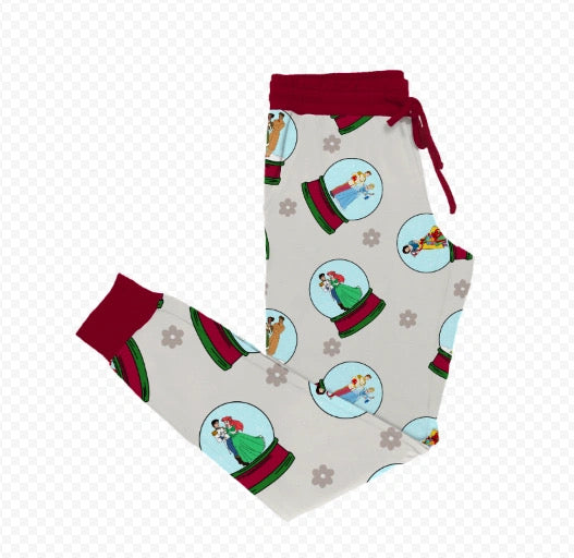 Snowglobe Christmas Bamboo Adult Jogger Style Pants