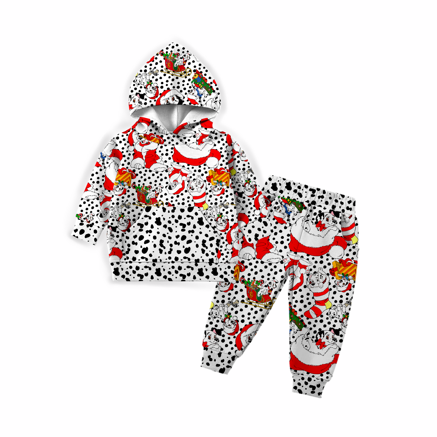 Dalmatian Christmas Bamboo Hoodie & Jogger Set
