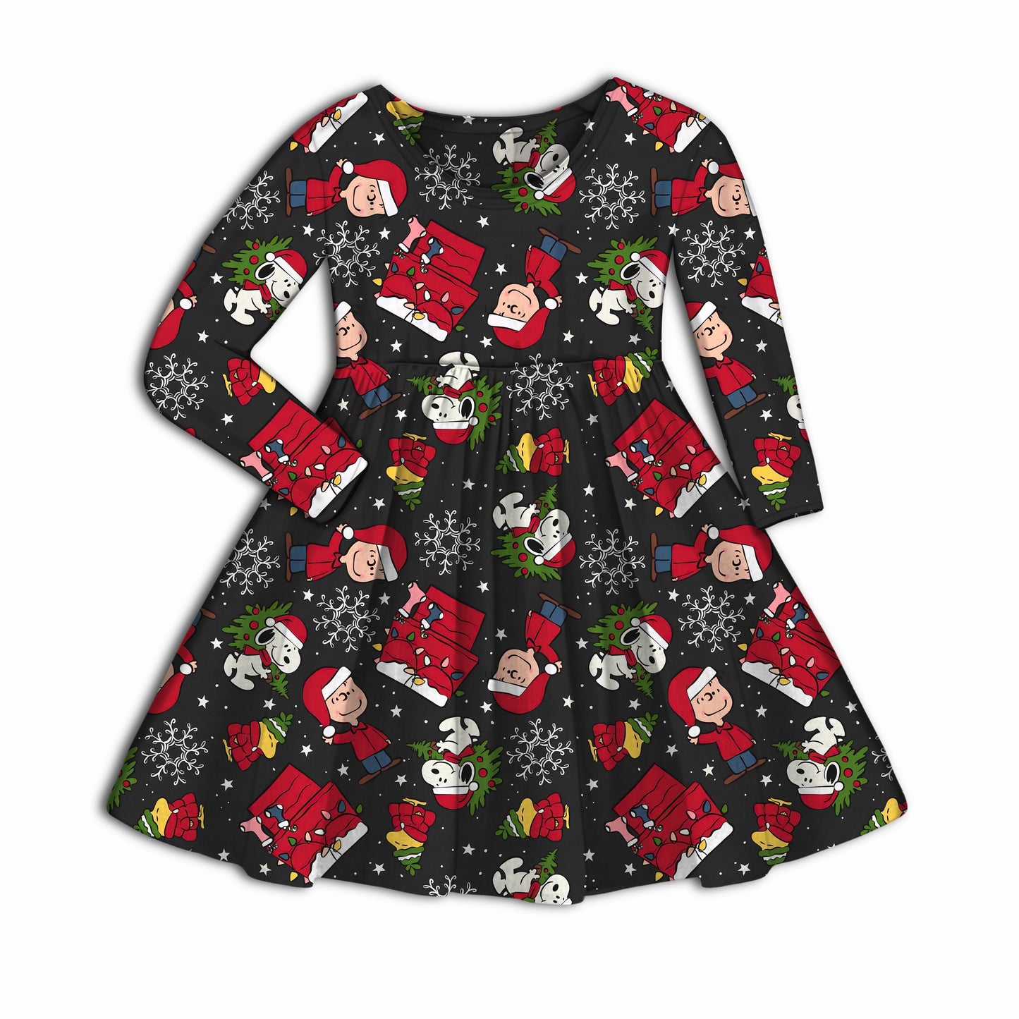 Charlie Brown Christmas Bamboo Long Sleeve Dress