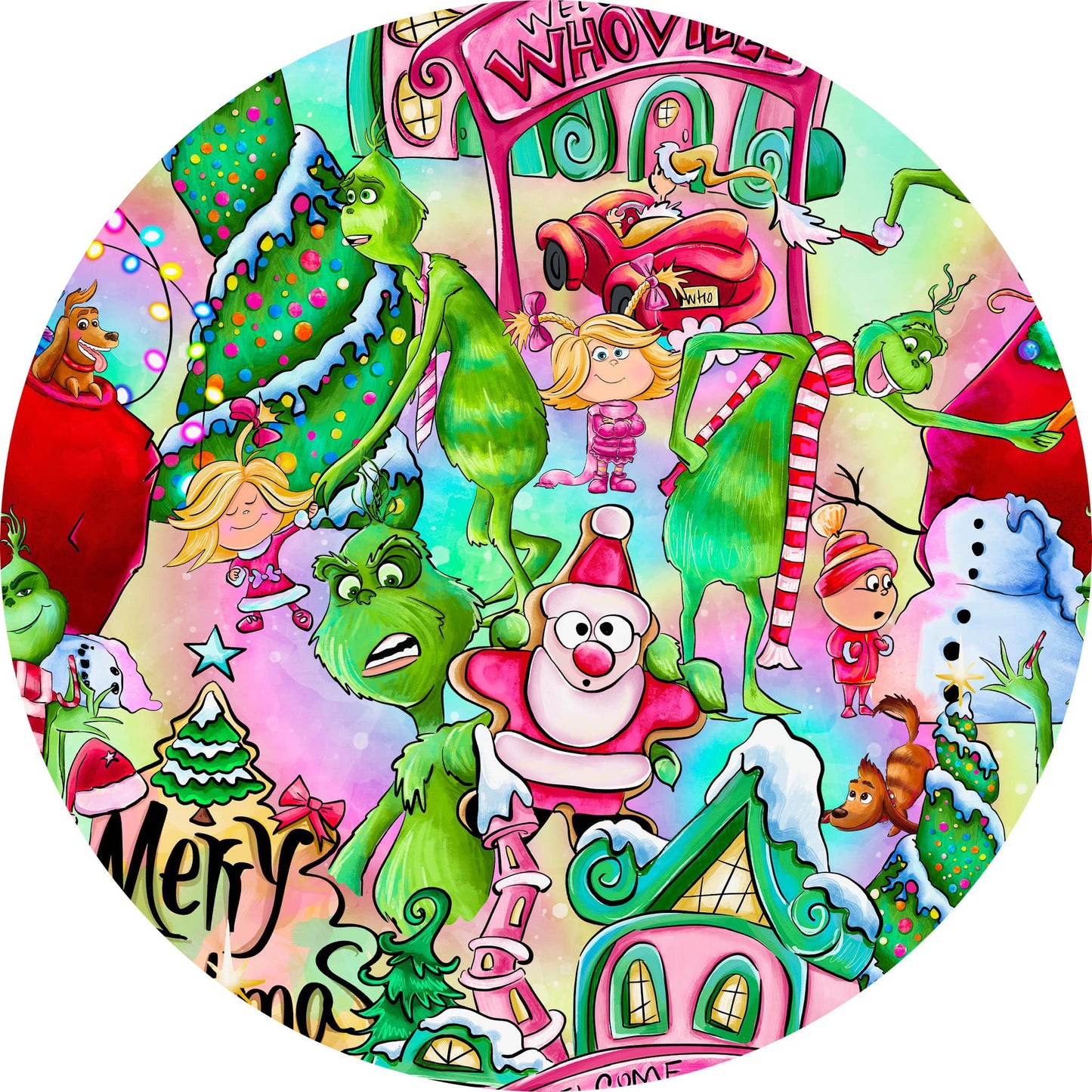 Neon Grump Christmas Adult Bamboo Zippy Pajamas