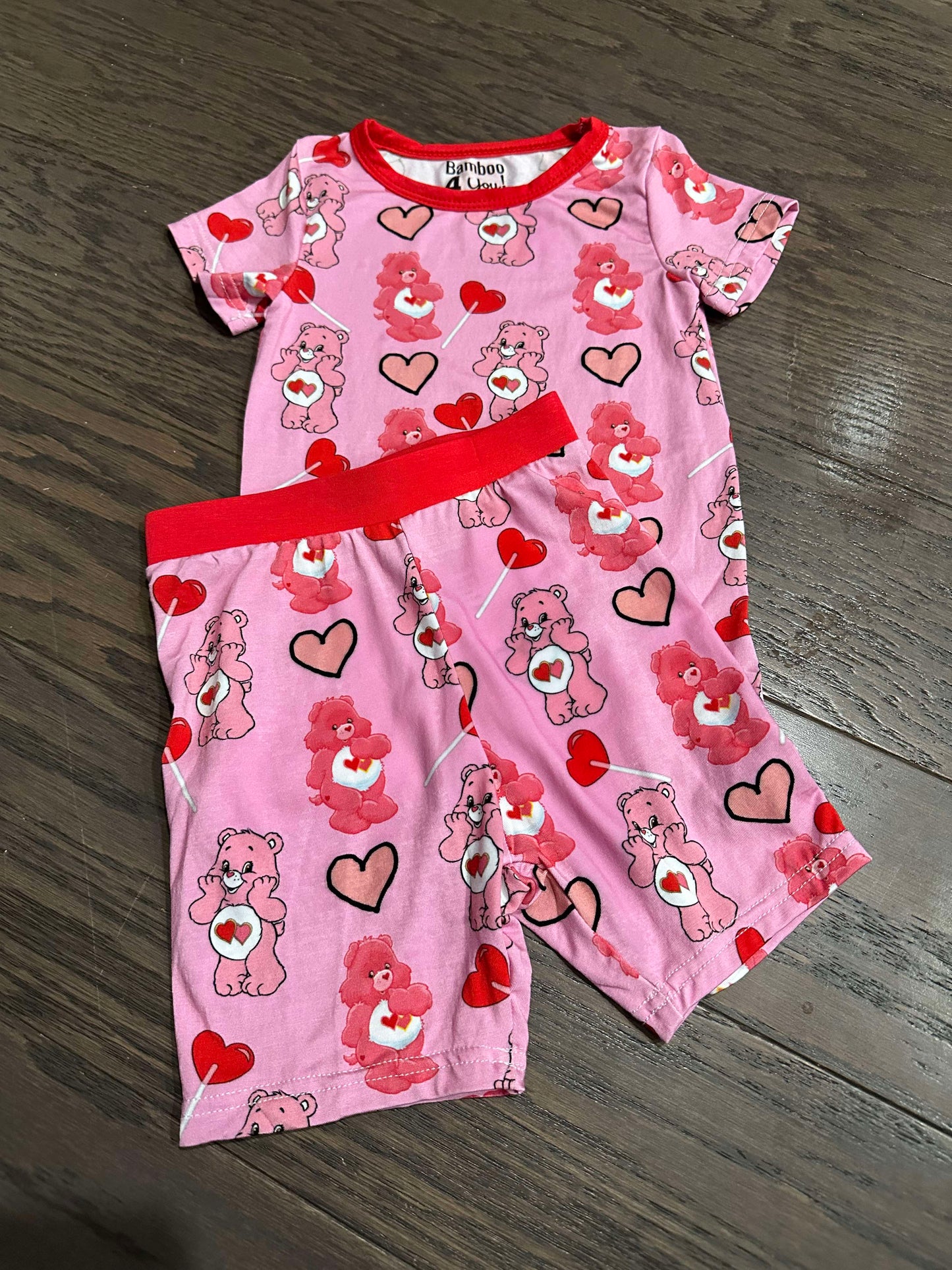 Love Bear Bamboo Short Sleeve Two Piece Pajama Set