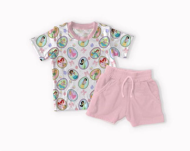 Easter Girlies Bamboo Tee & Jogger Short Set