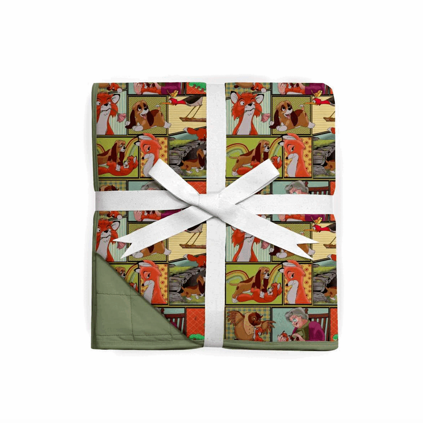 Copper Tails Fox & Hound Quilted Bamboo Blanket