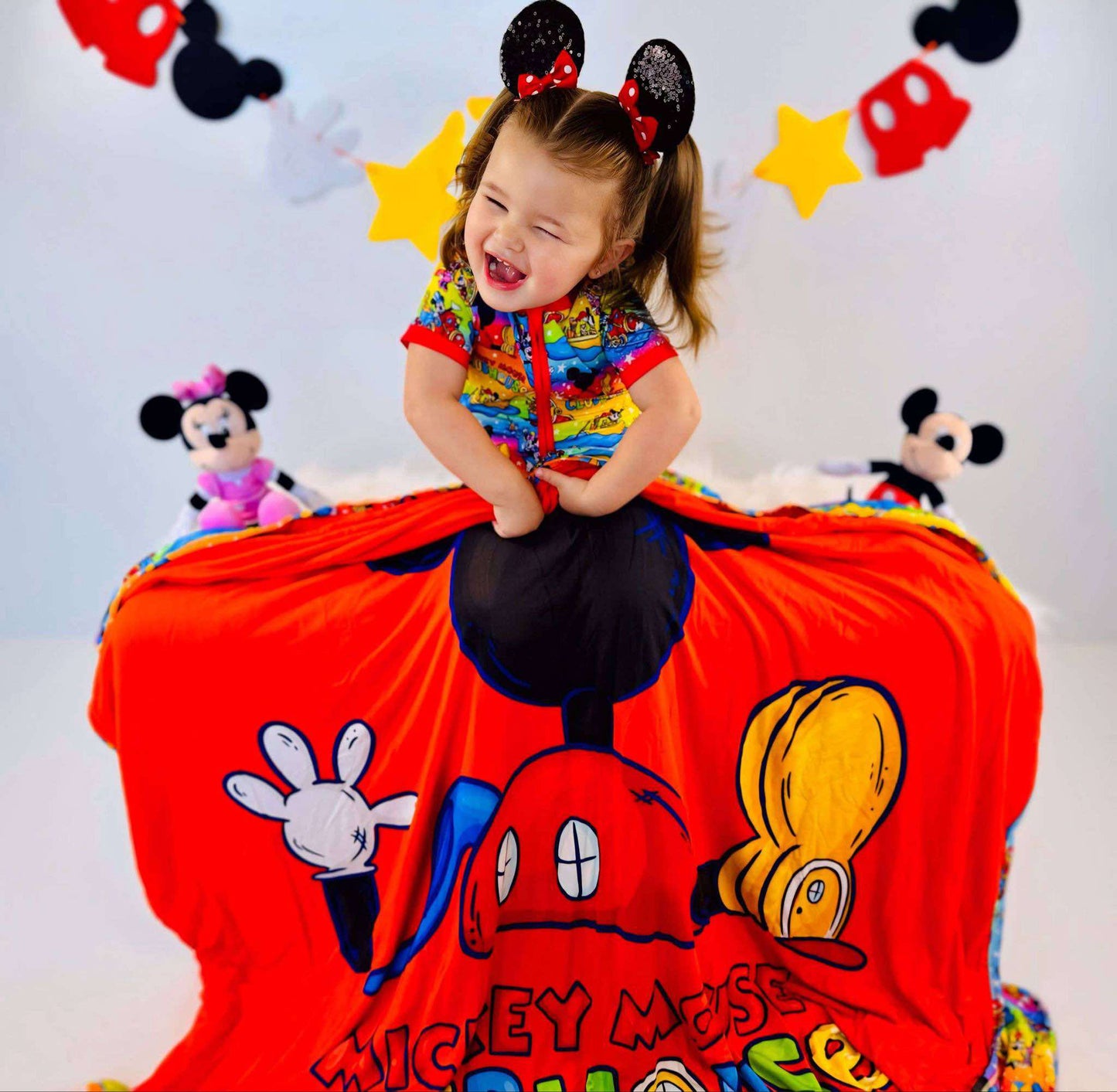 Mouse House Triple Layered Bamboo Blanket