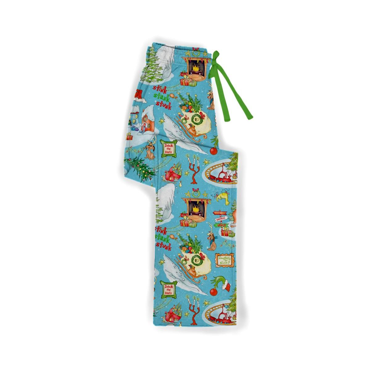 Green Guy Christmas Bamboo Adult Straight Leg Style Pants