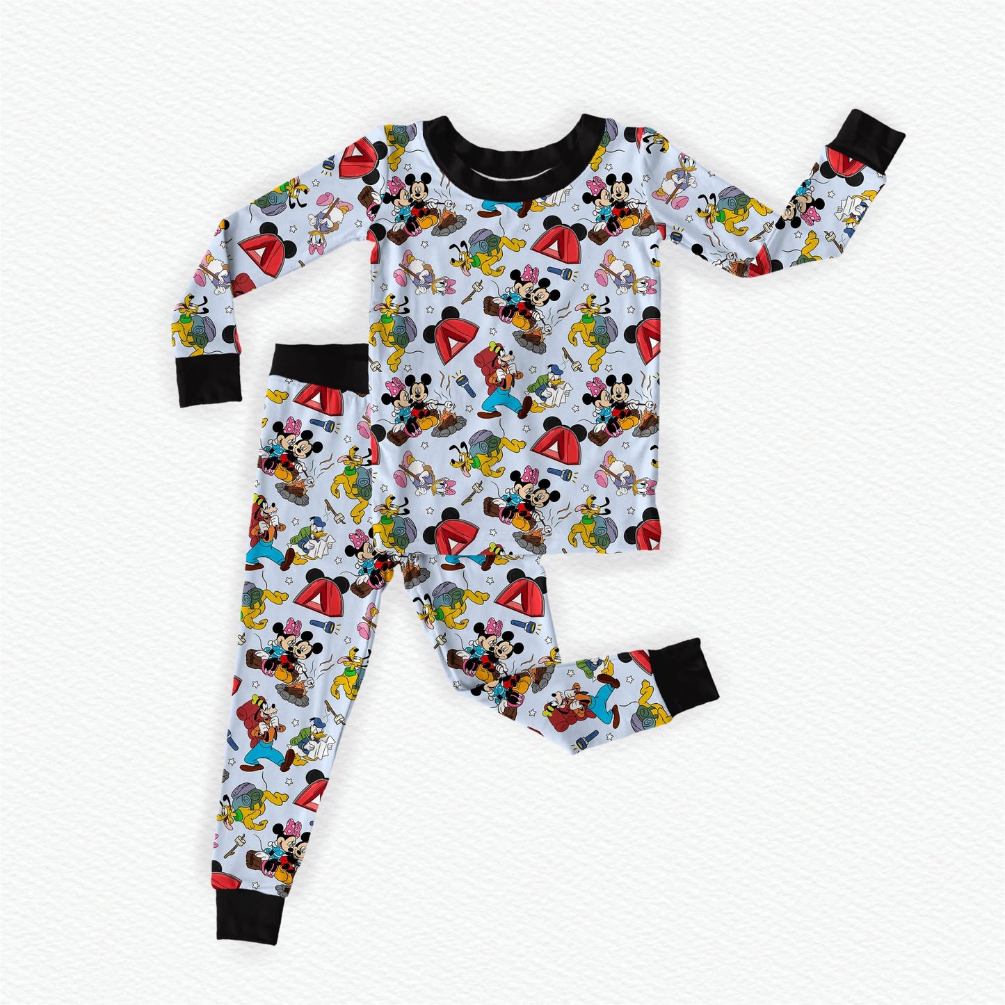 Camp Mouse Bamboo Long Sleeve Two Piece Pajama Set