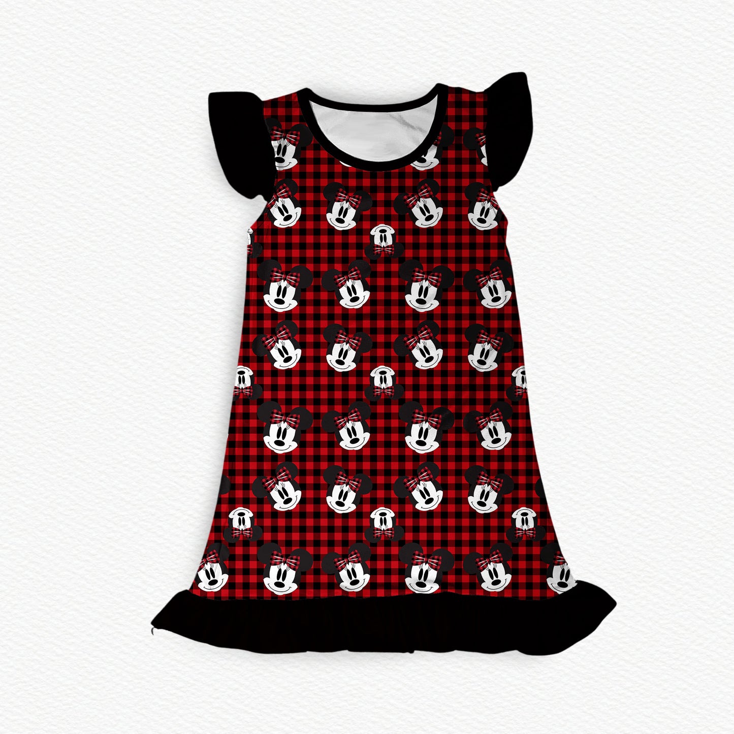 Holiday Minnie Flutter Sleeve Bamboo Short Sleeve Nightgown