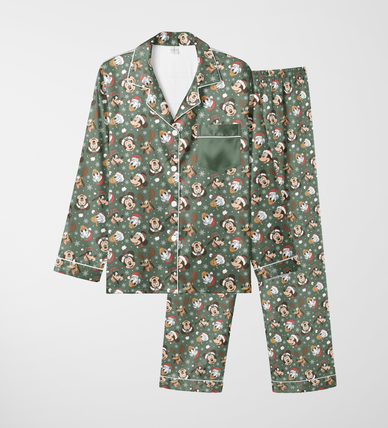 Christmas At Walt's Bamboo Sleepover Long Sleeve & Pants Two Piece Pajama Set