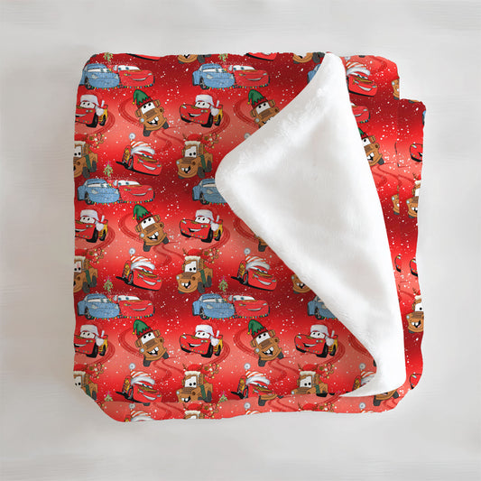Christmas In Radiator Springs Minky Blanket