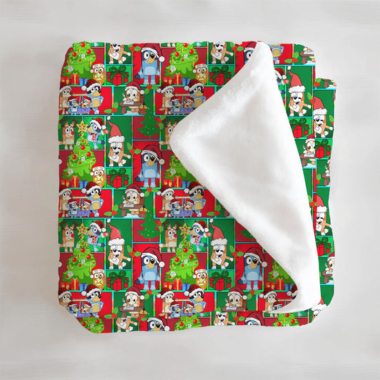 Holly Jolly Heelers Minky Blanket