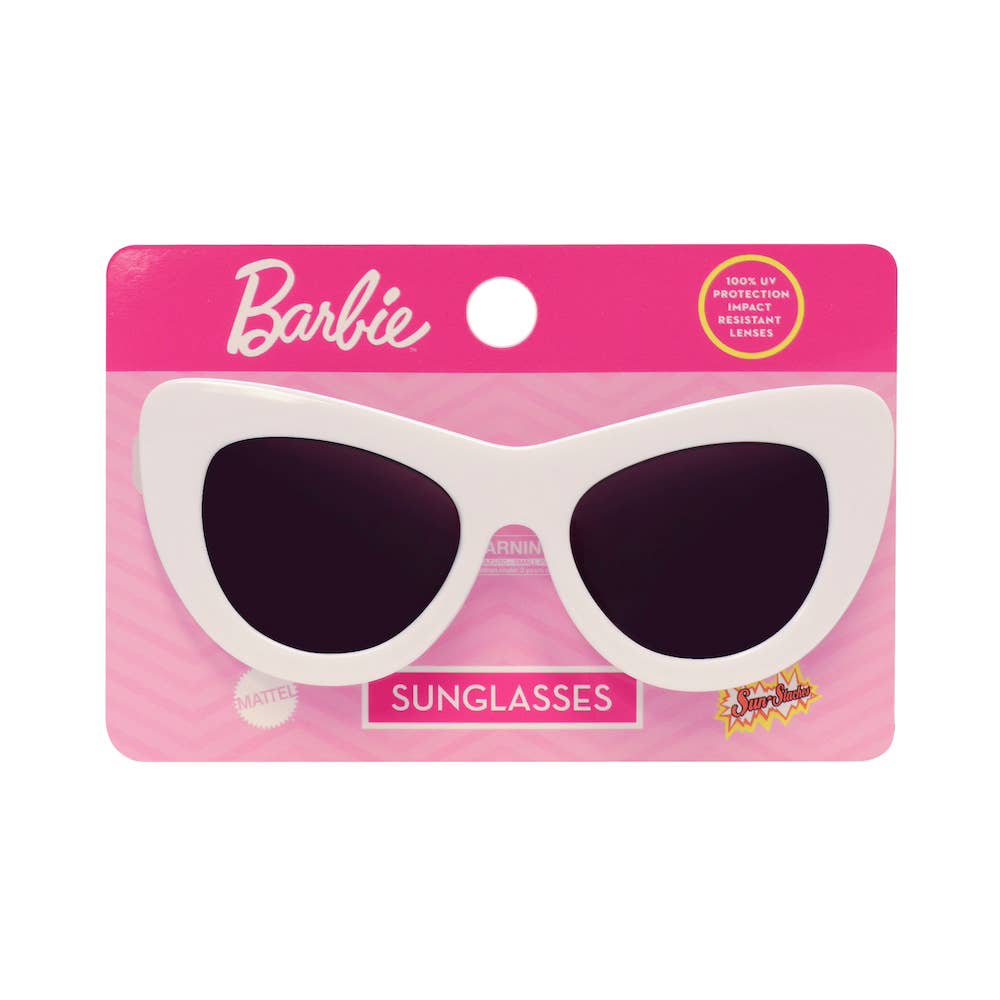 Officially Licensed Barbie White Cateye Simple Sun-Staches