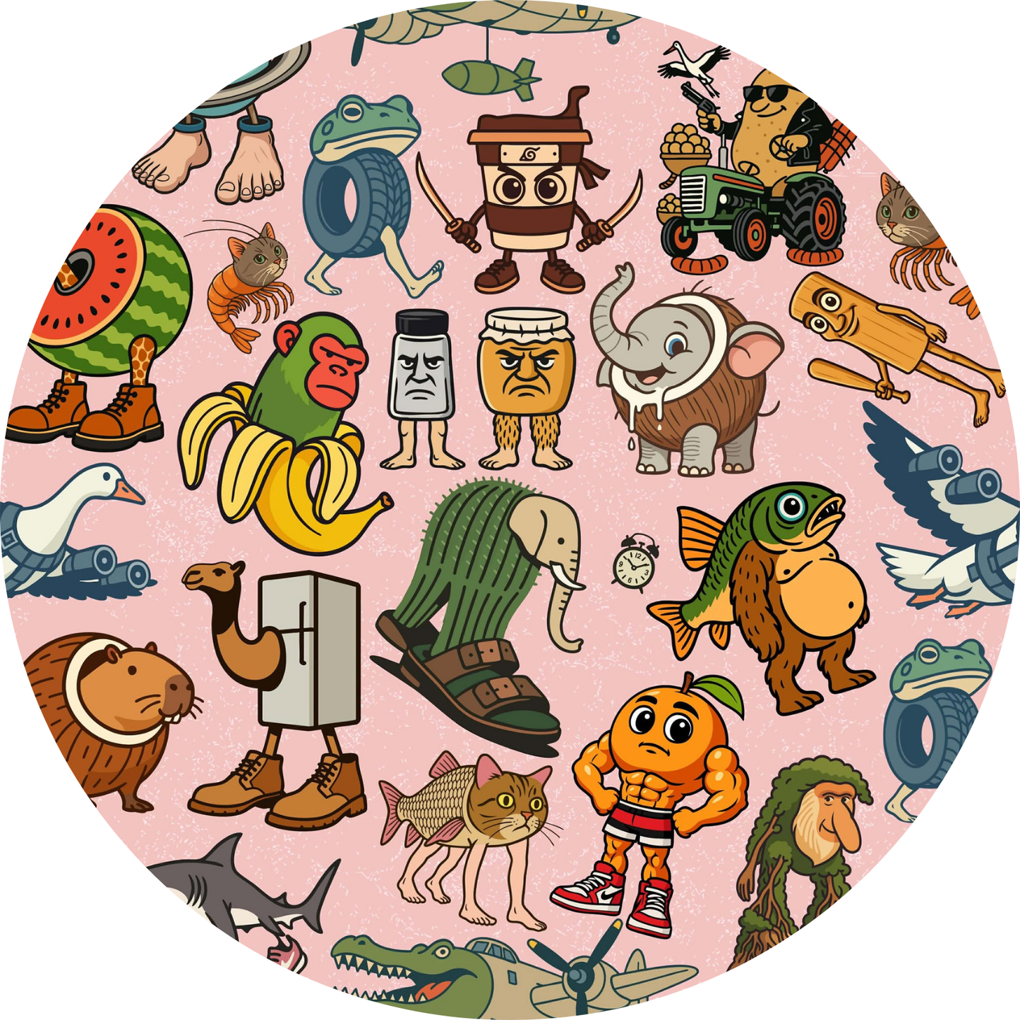 Steal A Brain Rot PINK Bamboo Long Sleeve Two Piece Pajama Set