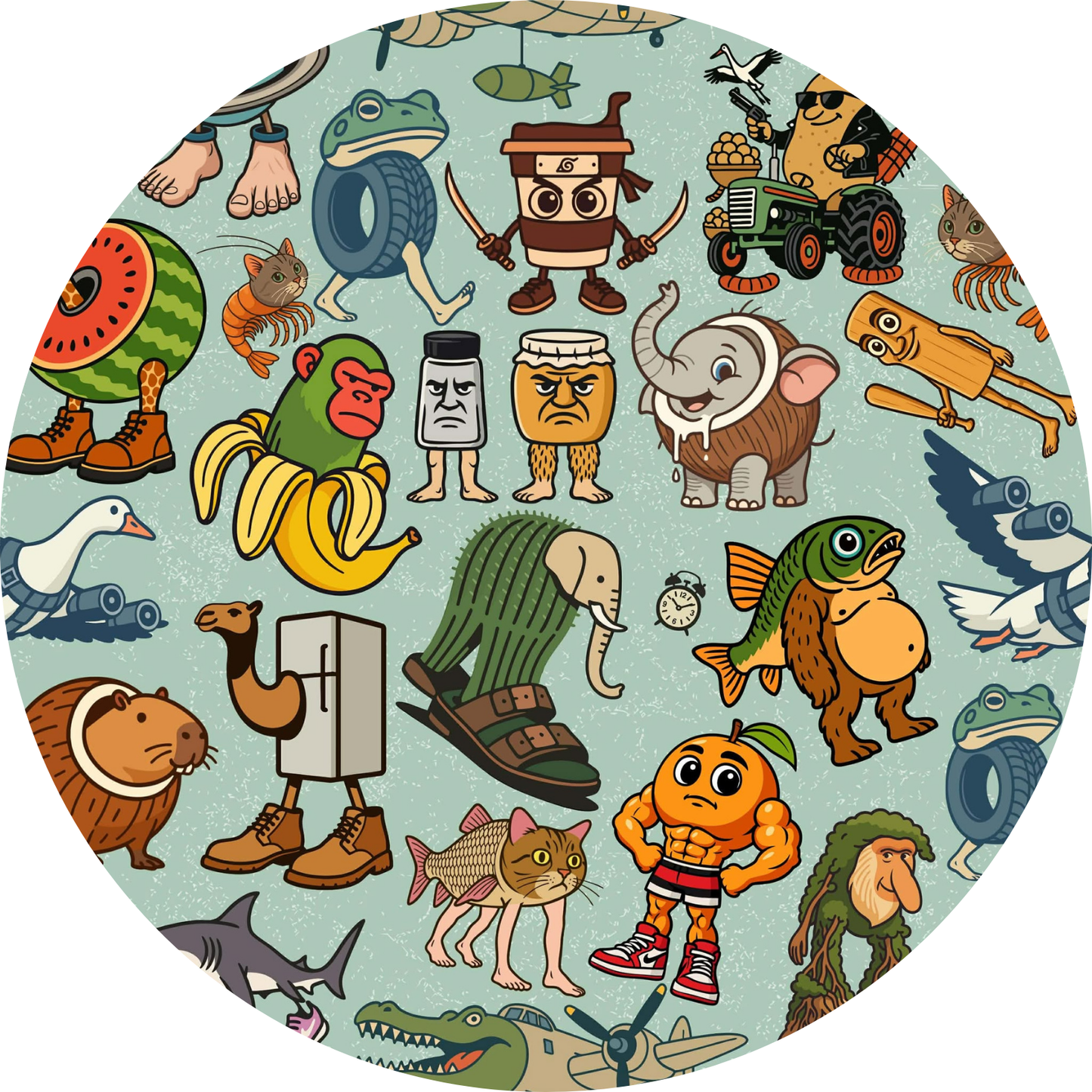 Steal A Brain Rot BLUE Bamboo Short Sleeve Two Piece Pajama Set