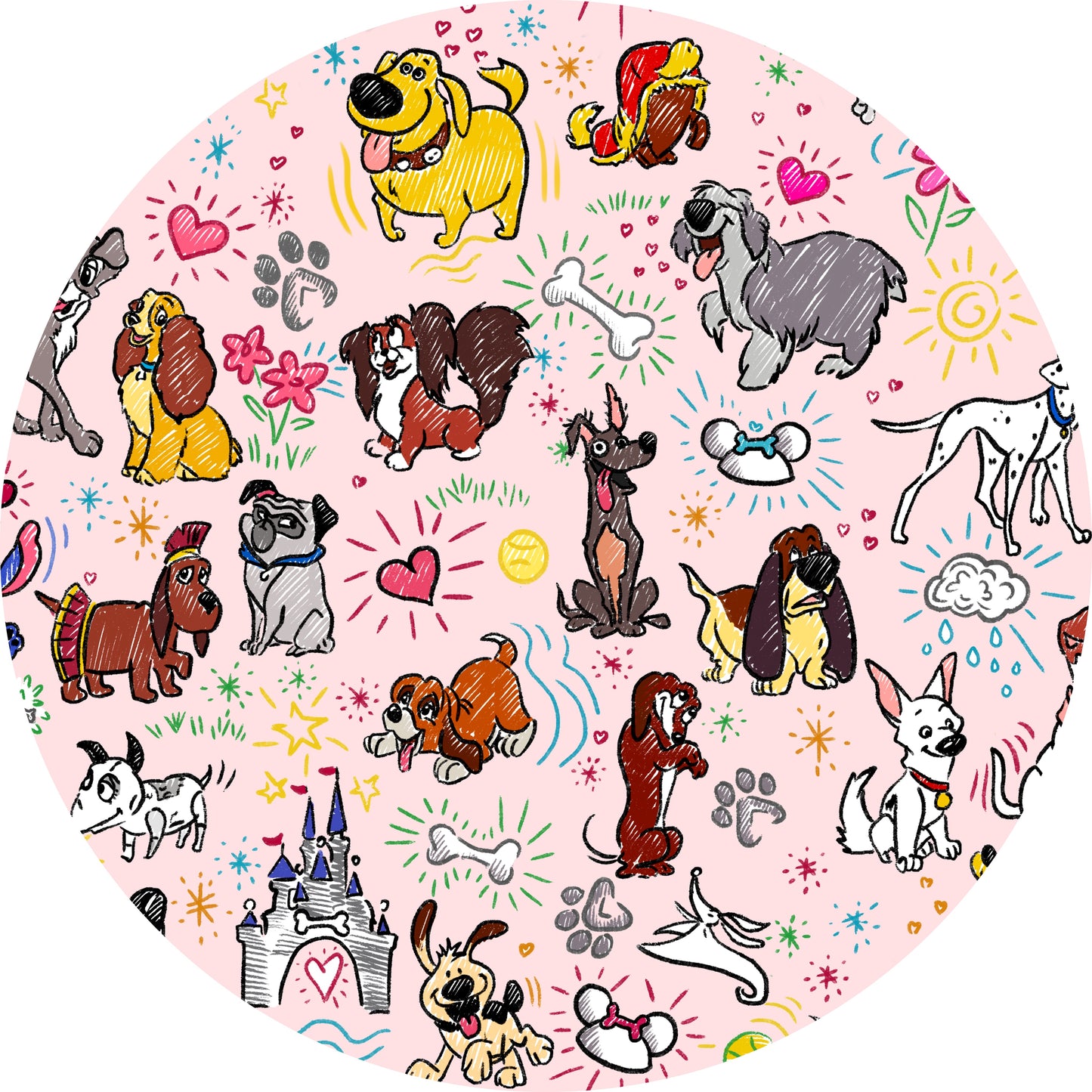 Pink Pups Bamboo Dog Bandana
