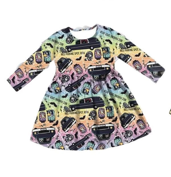 Graveyard Grannies Bamboo Long Sleeve Twirl Dress