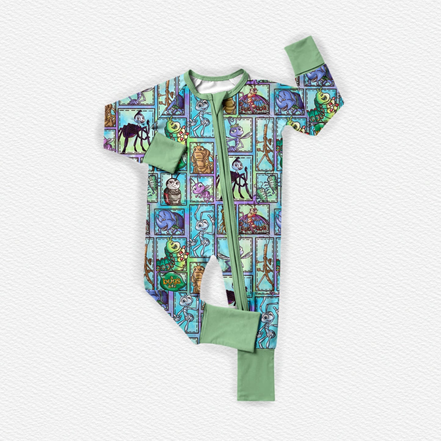 Bugs! Patchwork Bamboo Zippy Pajamas
