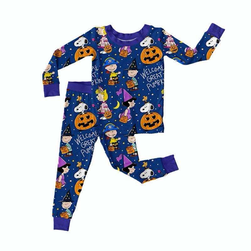 Charlie Halloween Bamboo Long Sleeve Two Piece Pajama Set