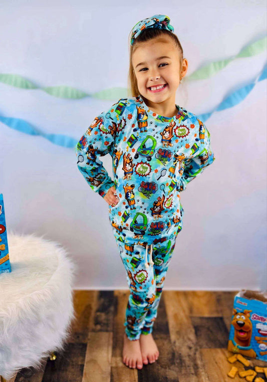 Ruh-Roh Ringo Cotton Crewneck Jogger Set With Comfort Stretch Waistband