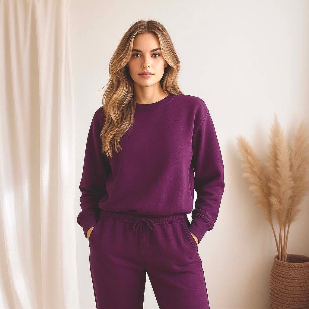 Plum Women's Cozy French Terry Bamboo Adult Sweatshirt