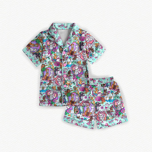 Because I'm A Lady ADULT Bamboo Sleepover Short Sleeve & Shorts Two Piece Pajama Set