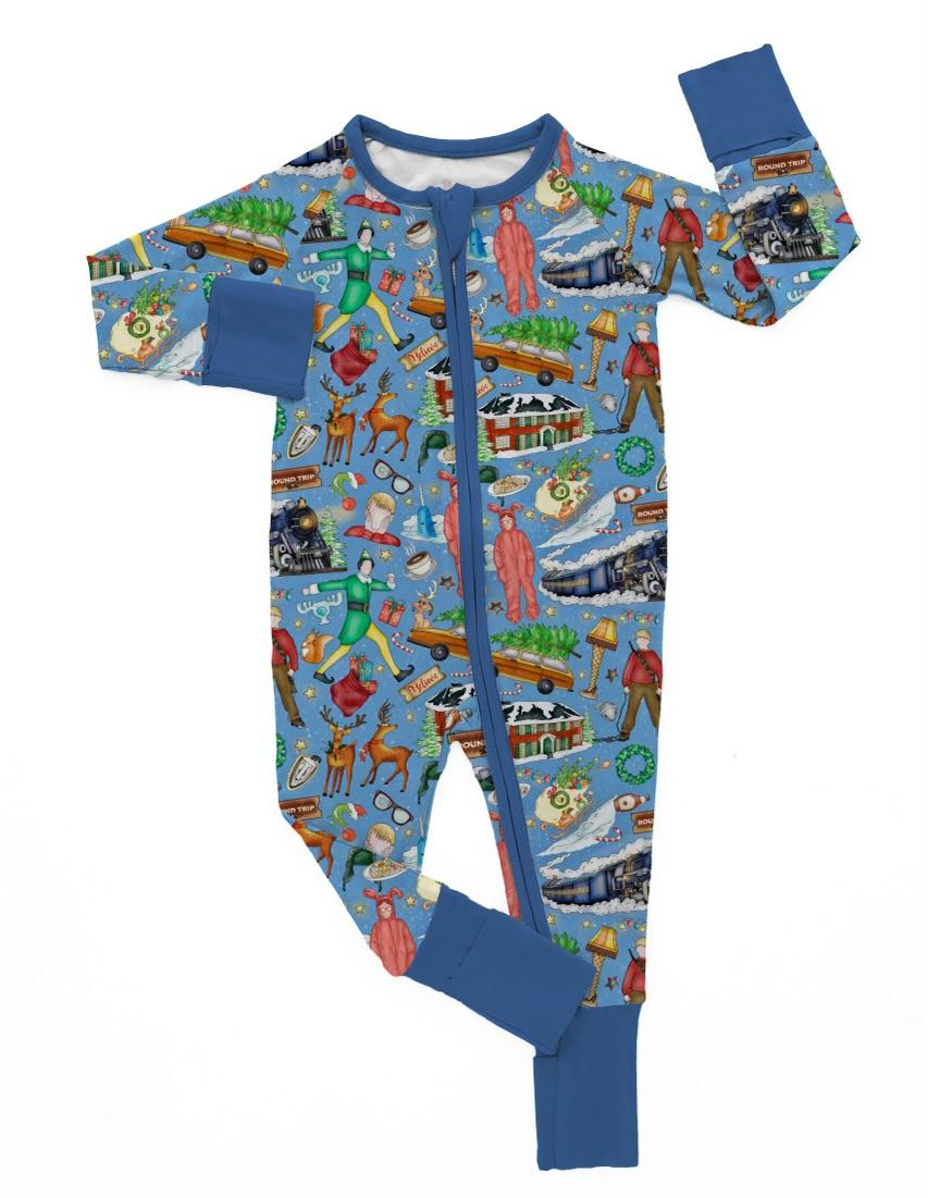 Classic Christmas Films Bamboo Zippy Pajamas