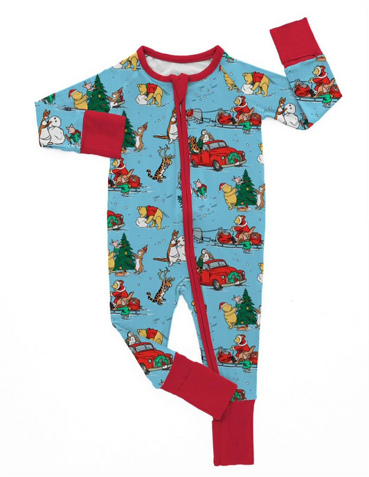 Pooh Christmas Bamboo Zippy Pajamas