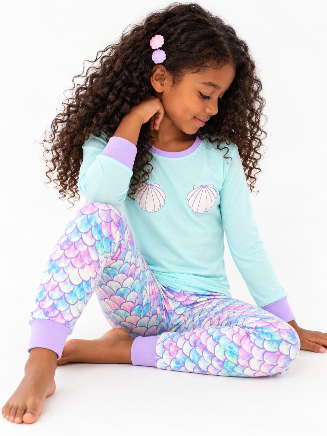 Mermaid Tales Bamboo Long Sleeve Two Piece Pajama Set