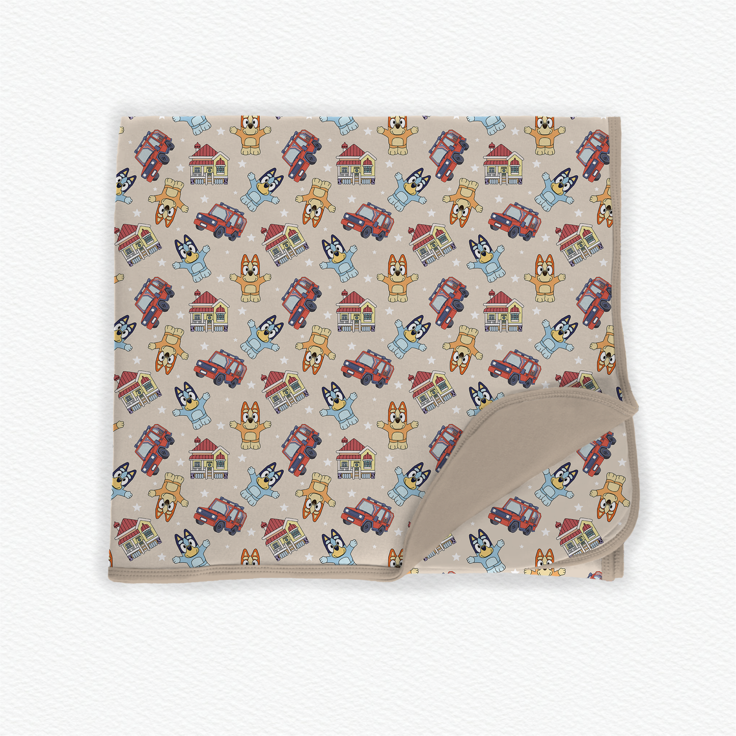 Blue Heelers Tiny People Bamboo Blanket