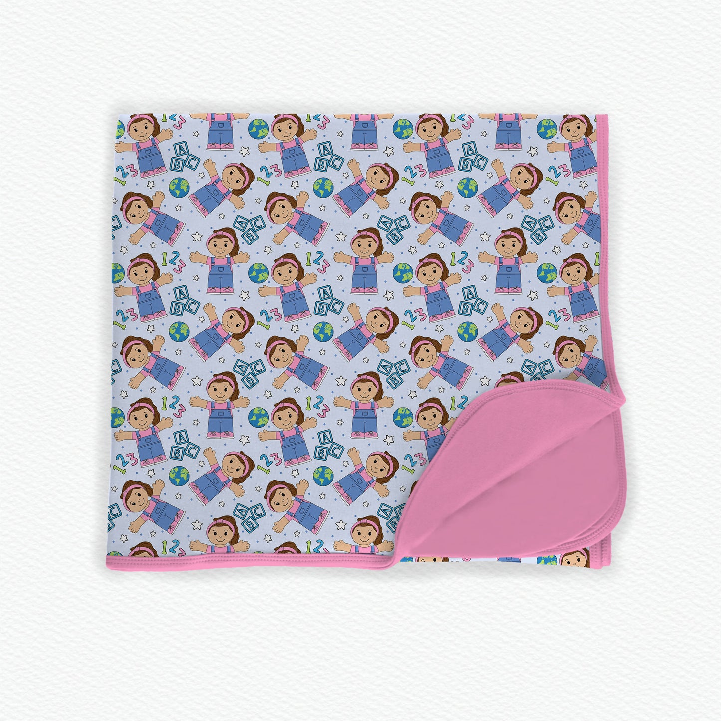 Icky Sticky Bubblegum Tiny People Bamboo Blanket