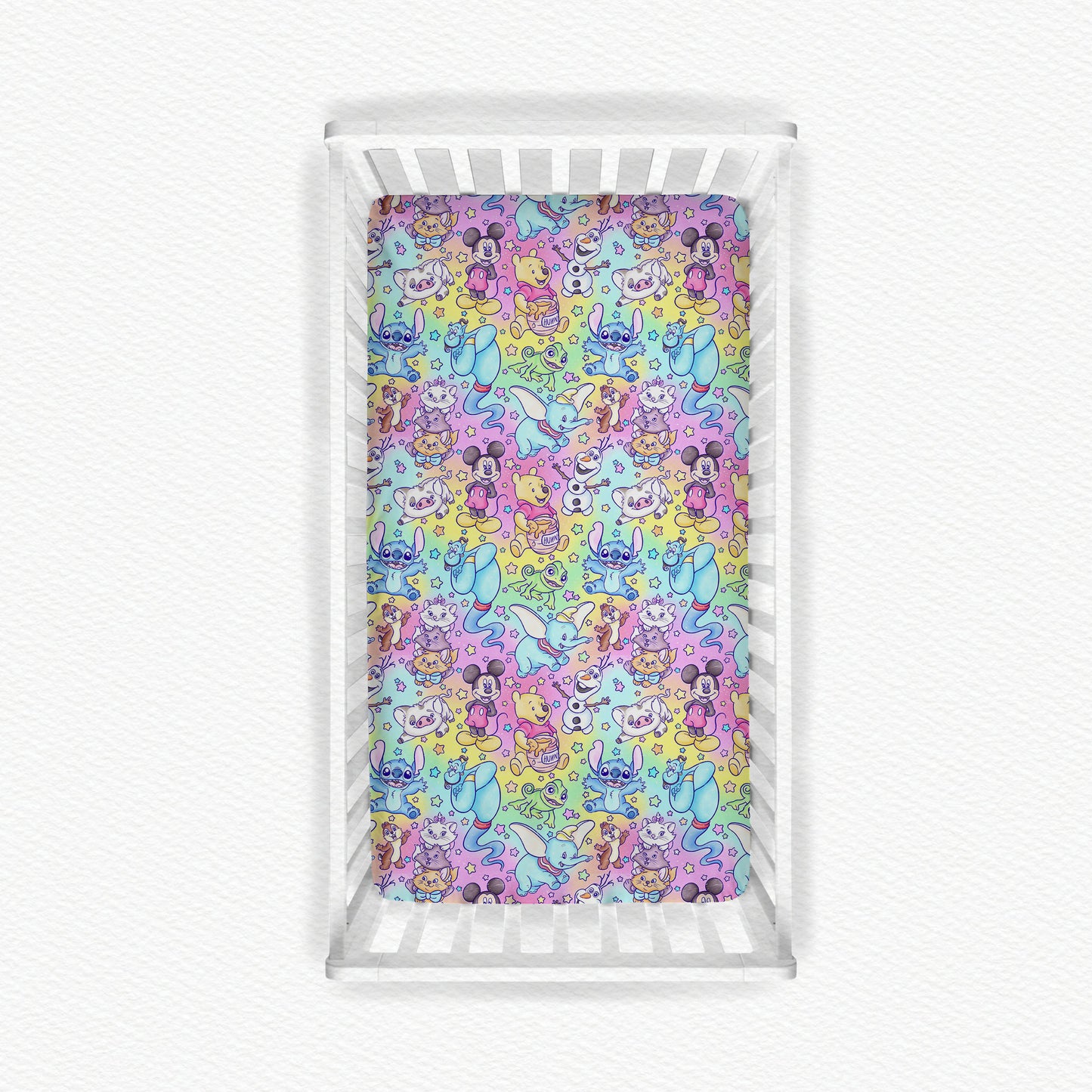 Sidekick Symphony Watercolor Bamboo Crib Sheet
