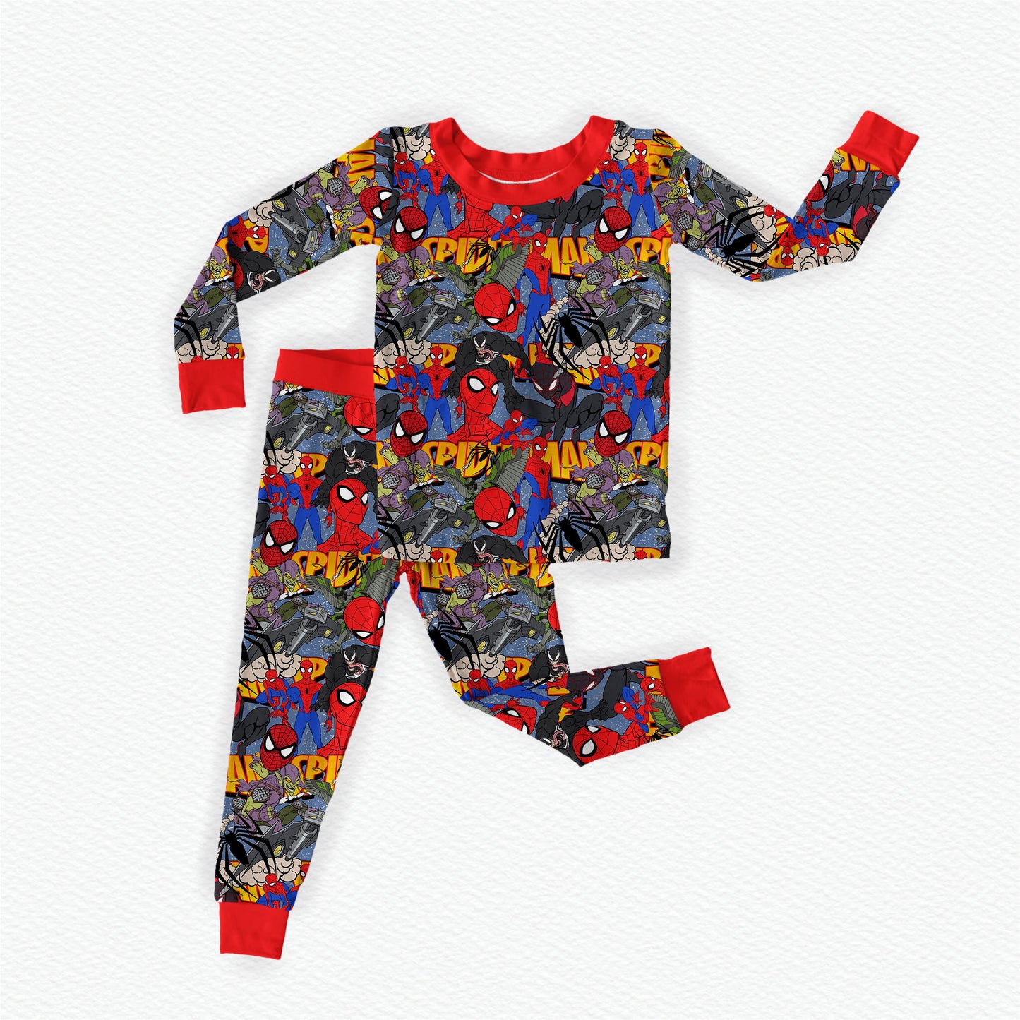 Spidey Sense Bamboo Long Sleeve Two Piece Pajama Set