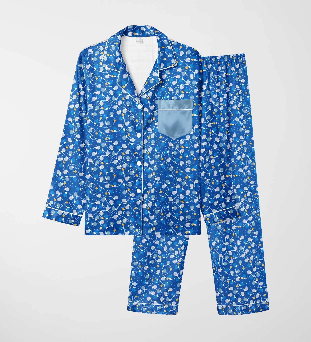 Hanukkah Sameach! Bamboo Sleepover Long Sleeve & Pants Two Piece Pajama Set