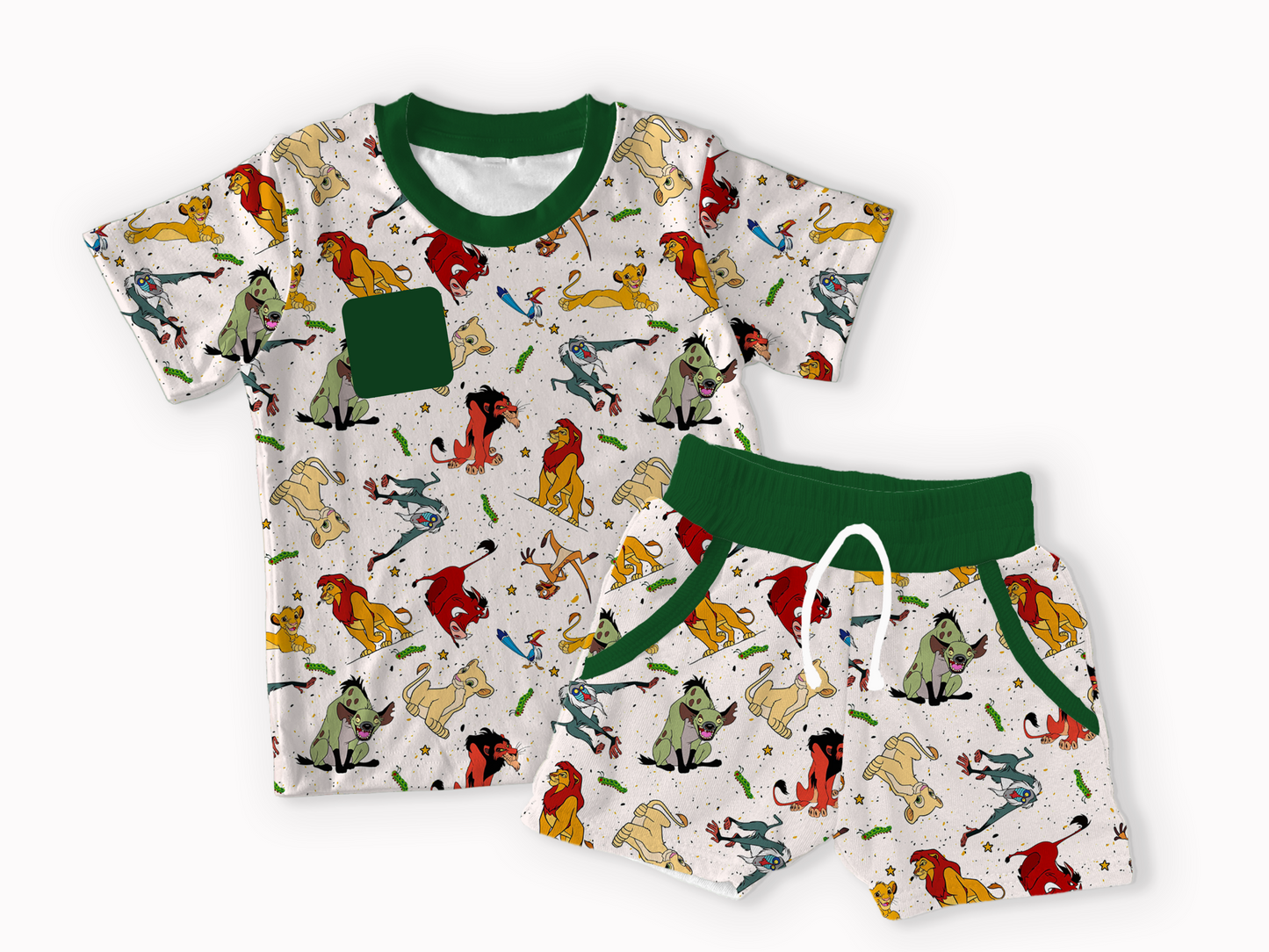 Lion King Bamboo Pocket Tee & Shorts Set