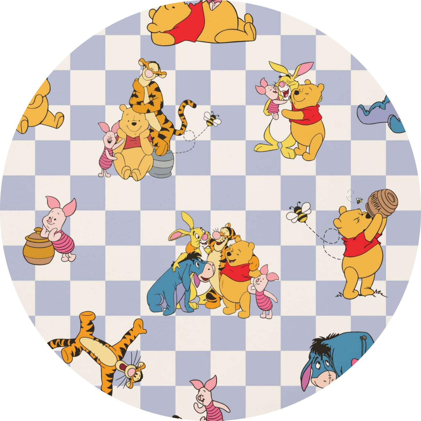 Pooh Checkers Bamboo Ruffle Blanket 60x80