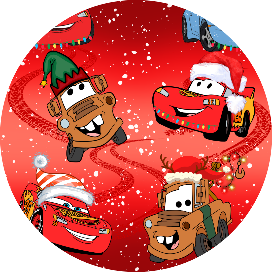 Christmas In Radiator Springs Bamboo Adult Jogger Style Pants