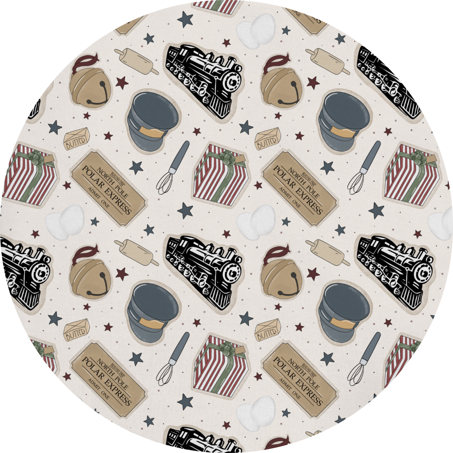 Polar Express Christmas Bamboo Long Sleeve Dress