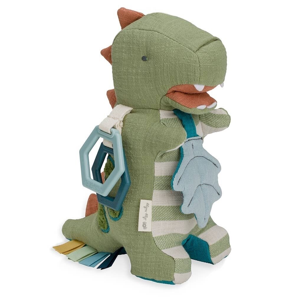 Itzy Ritzy Bespoke Link & Love™ Dino Activity Plush with Teether Toy