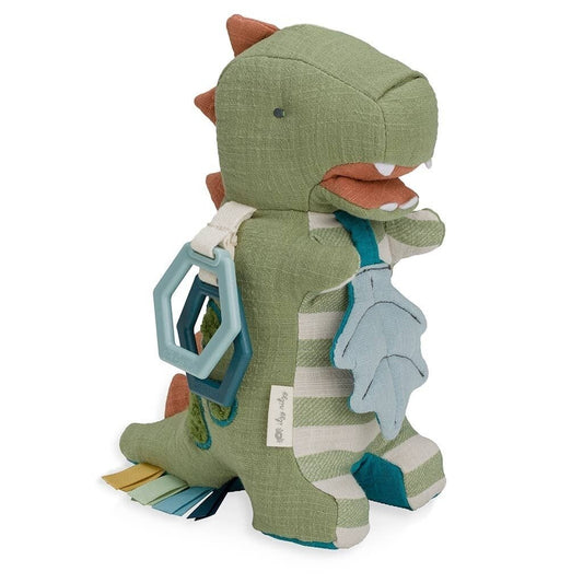 Itzy Ritzy Bespoke Link & Love™ Dino Activity Plush with Teether Toy