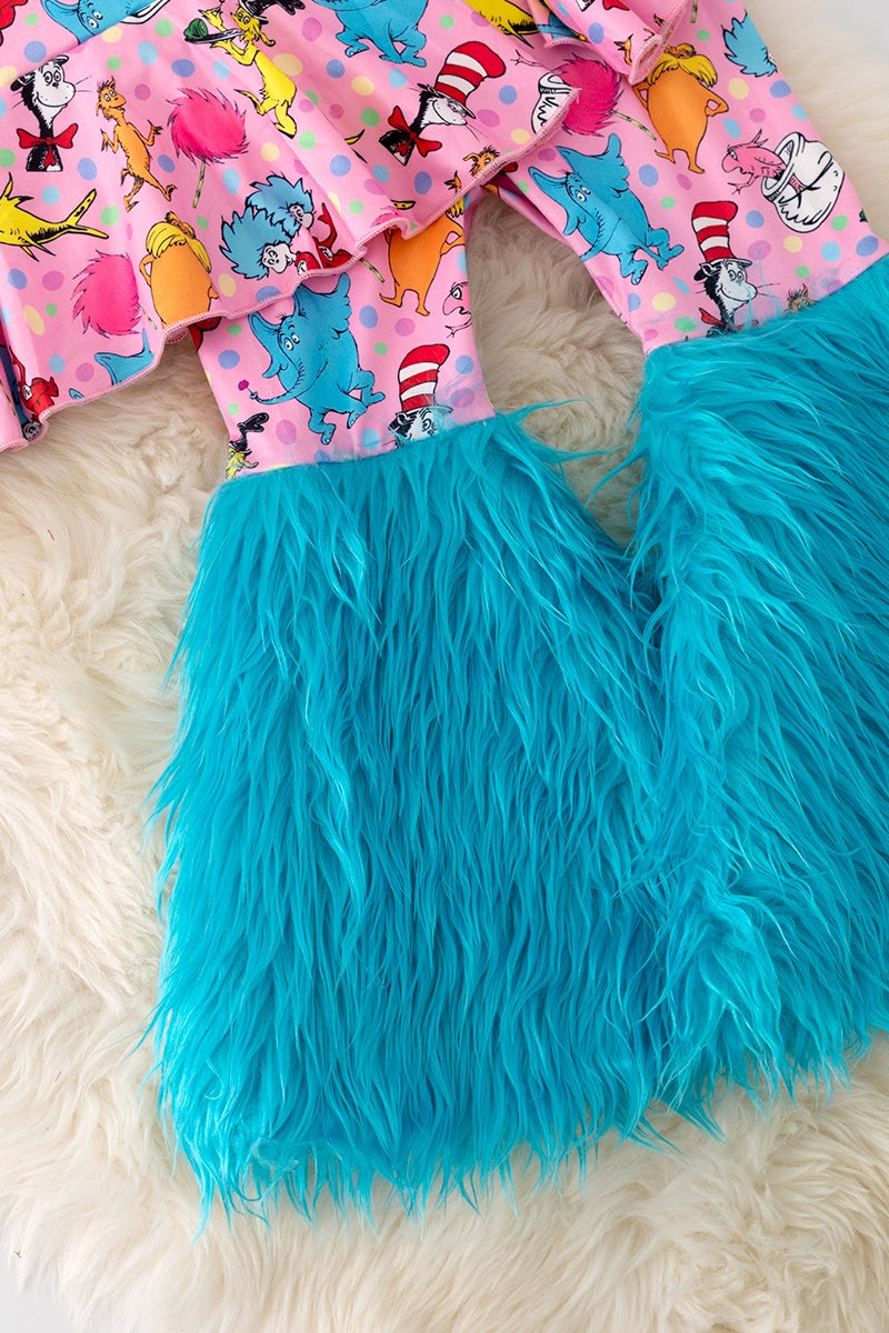 Storytime Pink Top & Bottoms Set with Fur Bells
