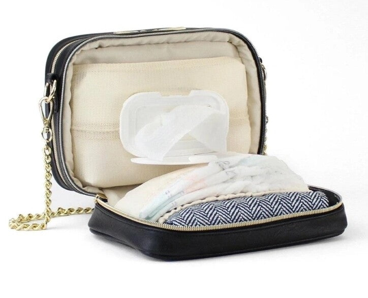 Itzy Ritzy Double Take Crossbody Bag - Black