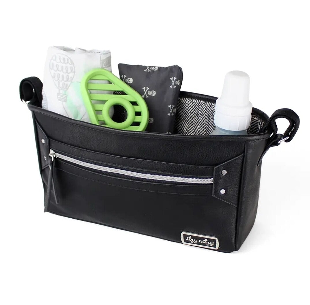 Itzy Ritzy Stroller Organizer - Black and Silver