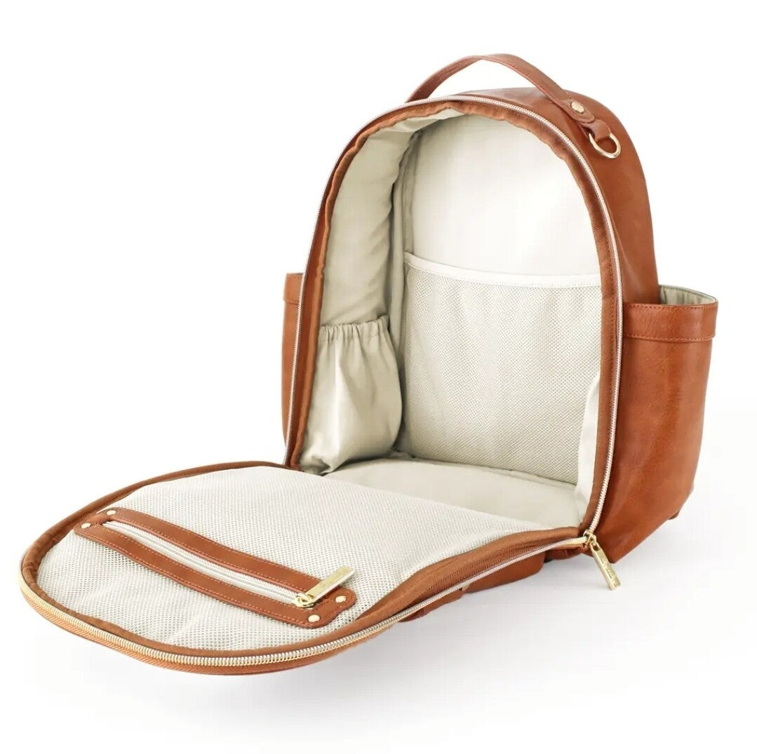 Itzy Ritzy Mini Diaper Bag Boss Backpack Cognac
