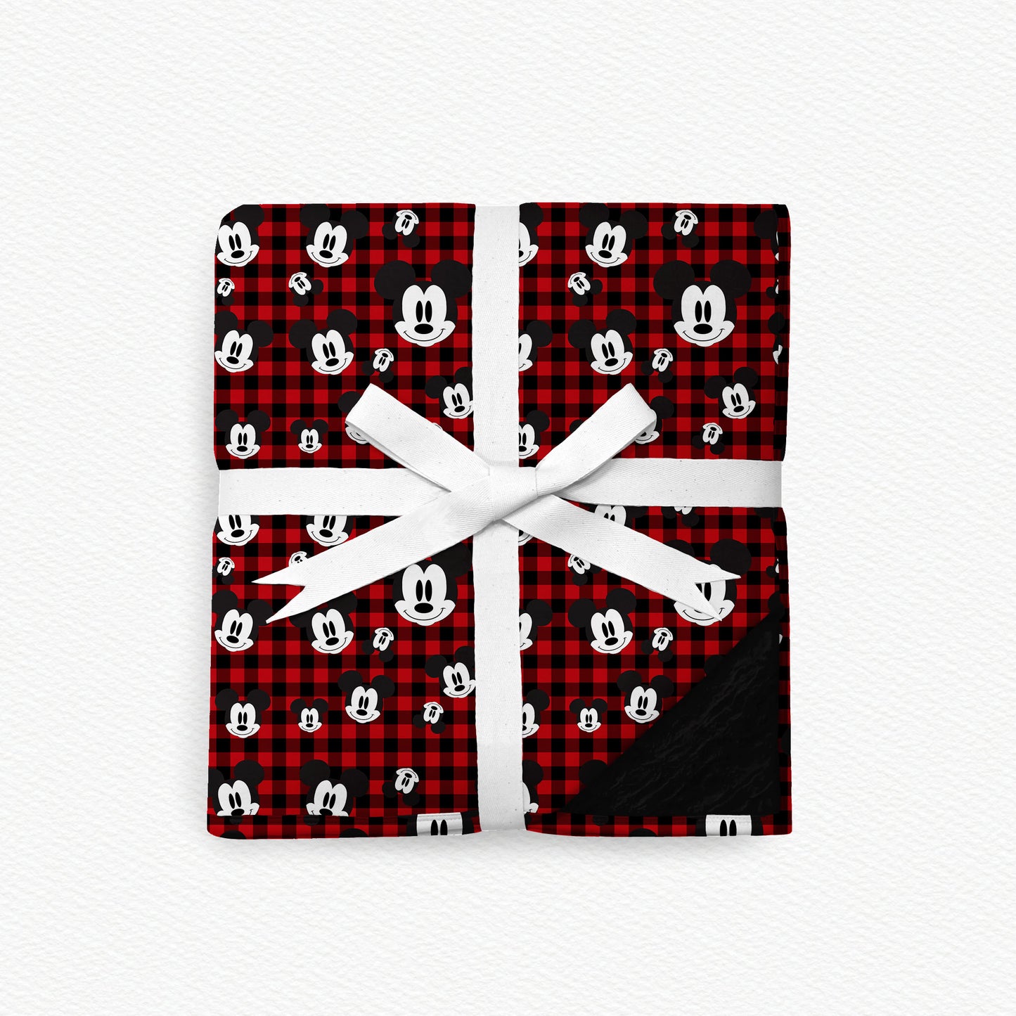 Holiday Mickey Fur Backed Bamboo Blanket